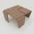  Modern Walnut Square Modular Curved Solid Wood Coffee Table,Side Table,Easy Assembly