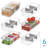 iDesign 6-Piece Fridge Organizer Bins with Dividers - Clear/Grey
