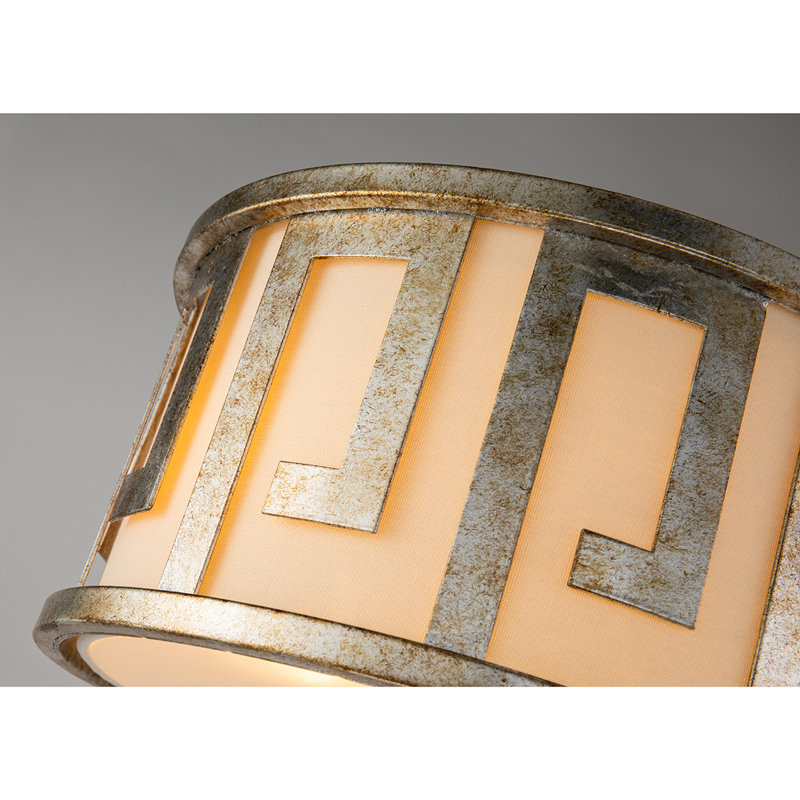 2 - Light 15'' Flush Mount, Antique Silver