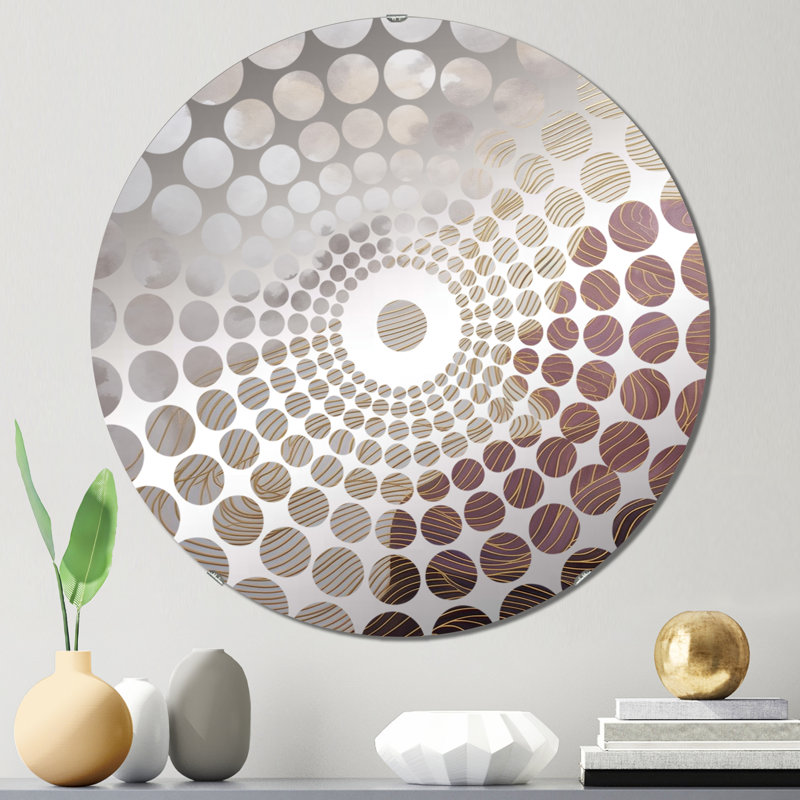 Ladarien - Miroir décoratif à cercles concentriques, 23,6 po x 23,6 po