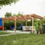 Pergola de jardin en bois 12 'x 16' pour le soutien des plantes grimpantes, jardin, terrasse, cour, terrasse