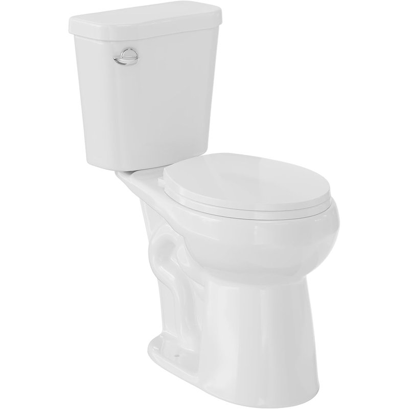Toilette 19 pièces deux pièces, toilette compacte à cuve ronde avec levier latéral, chasse d'eau avec siège et quincaillerie incluse