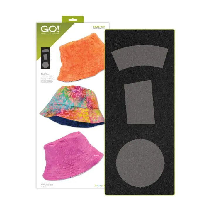 AccuQuilt GO! Matrice de coupe de tissu Bucket Hat pour la couture et les projets de chapeaux de bricolage