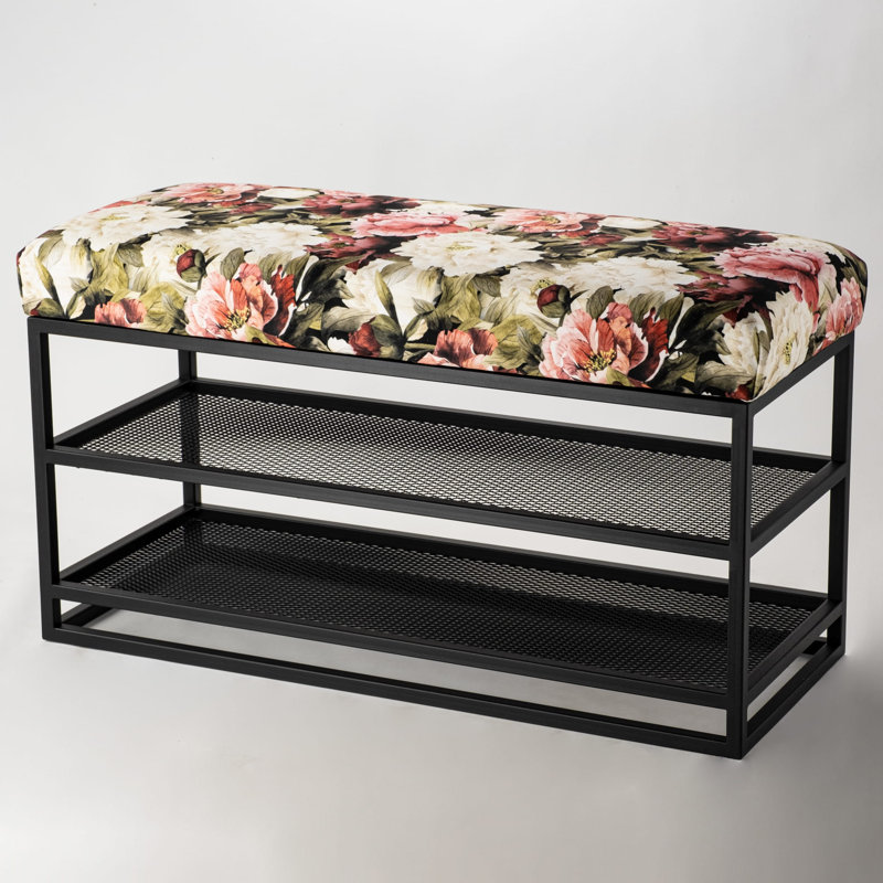 MacCormack Velvet Upholstered Storage Bench, H40 x W100 x D30cm