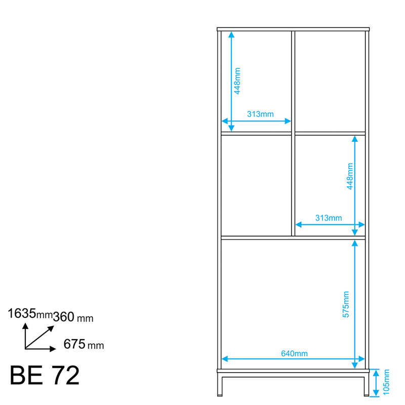 Sero 163.5cm H x 67.5cm W Standard Bookcase