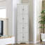 Grande armoire blanche à 4 tablettes à des fins de rangement - idéal pour le salon, la chambre à coucher, la salle de bain, la cuisine et le bureau-859096497
