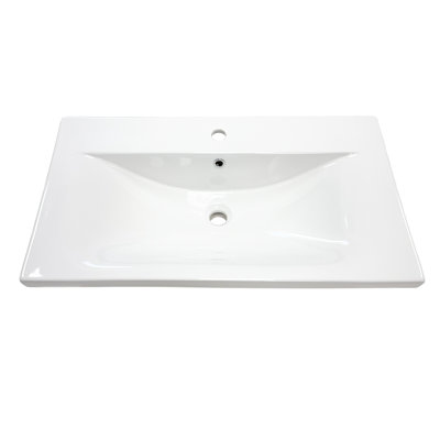 Comptoir de lavabo simple en céramique 32 "avec trou de robinet EdgeFlow