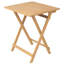 Ensemble bistro 3 pièces en bois d'acacia avec coussins amovibles, conception pliable