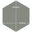 Carreau de porcelaine 9 po x 10 po Textile Hex-913561095