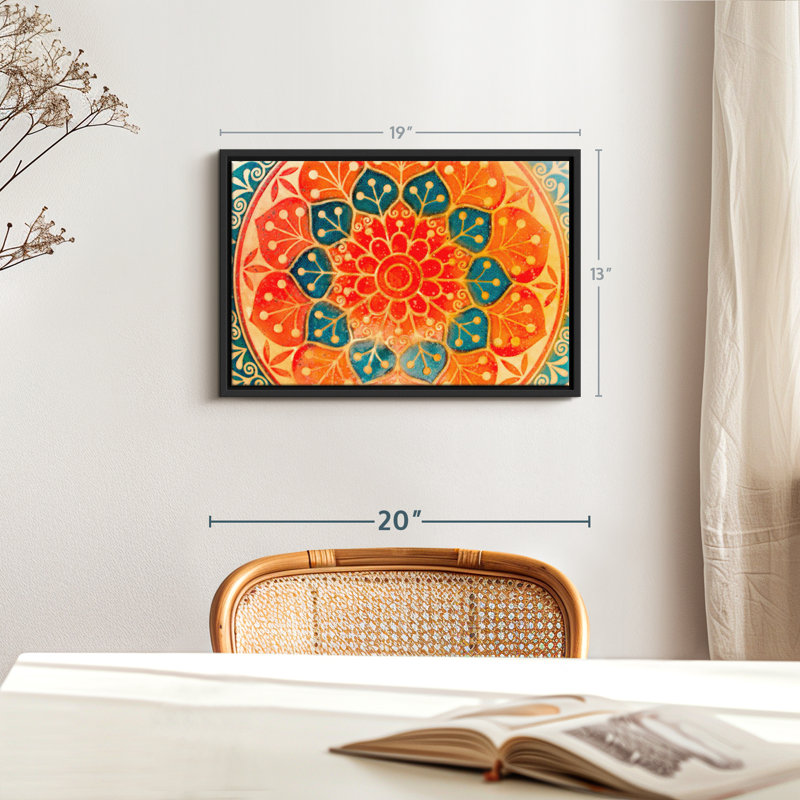 Impression abstraite sur toile de lotus, H 13 po x l 19 po