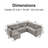 L-Shaped Corner Sectional Sofa Couch With Storage Ottoman-936043630