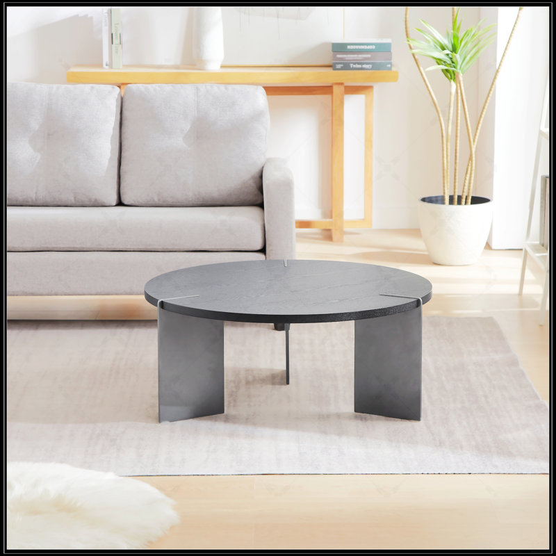 Table basse ronde, Noir