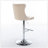 2PCS Velvet Swivel Tufted Back Barstools With Metal Silver Base-1866175922