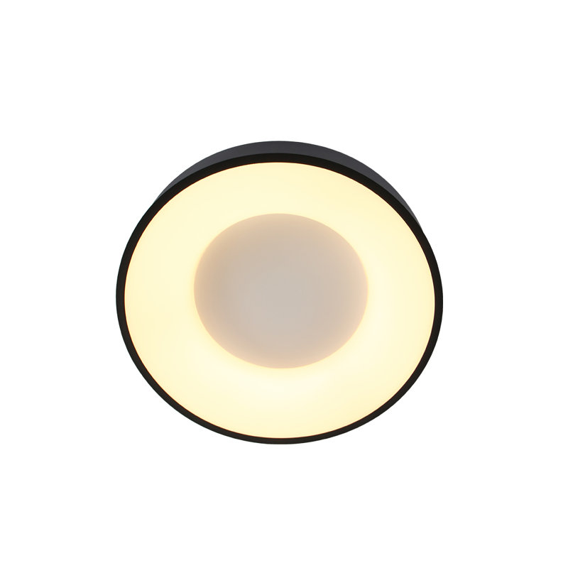 Leday LED Semi Flush Mount, Black, 9 "H x 48 "W