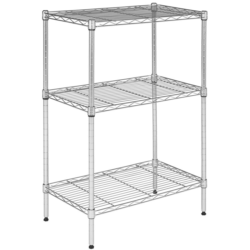 Étagère Adalee H 35 po x l 24 po x P 14 po, Chrome