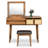 Tusarora Makeup Vanity Set with Stool, Dressing Table with Three Drawers-609386735