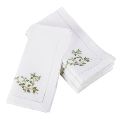 Villasenor Cotton Embroidered Square Napkin