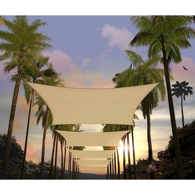 Voile d'ombrage carré Amgo, Beige, 8 pi x 8 pi