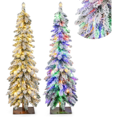 Lighted Artificial Pine Christmas Tree
