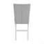 Ensemble de 2 chaises à hauteur de comptoir en velours gris et blanc brillant