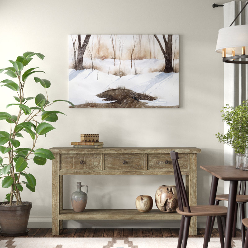 Snowland III by Grace Popp - Wrapped Canvas Painting, 81cm H x 122cm W