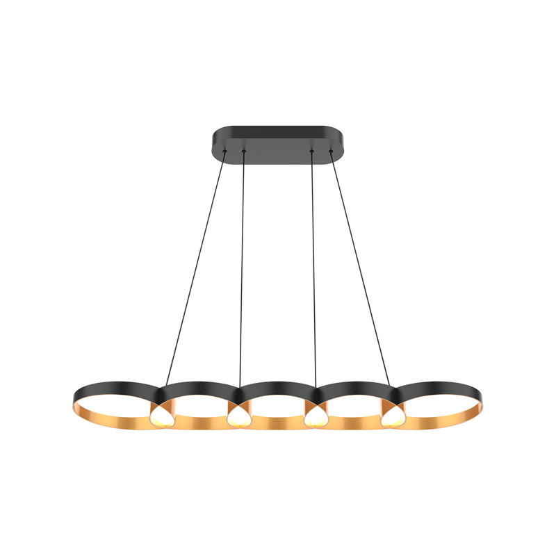 Luminaire suspendu Maestro, Noir / or, Noir / or