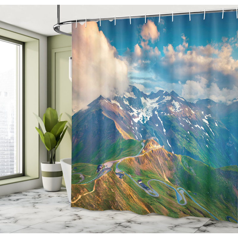 Latitude Run® Mountain Shower Curtain Grossglockner, 70" H x 69" W