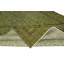 Tapis vert en laine à motif floral fabriqué à la main 5,2 x 8,7 pi de couleur verte