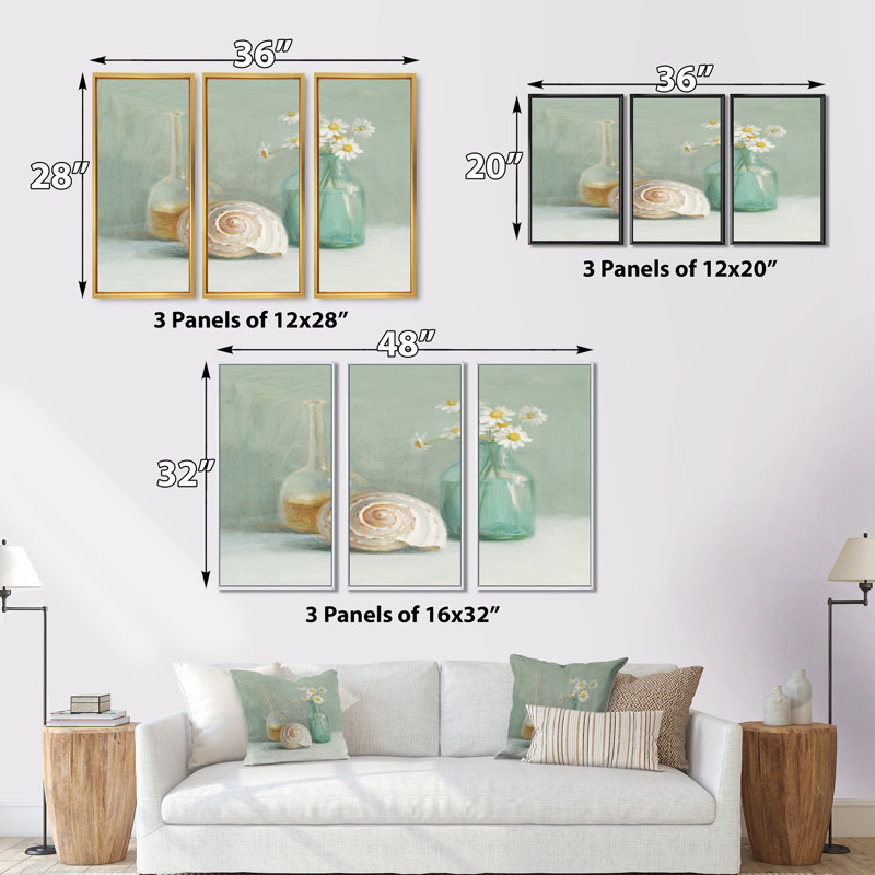 «Pastel Bath III - Farmhouse», ensemble d'art mural sur toile encadré, H 20 po x l 36 po x P 1 po, Or