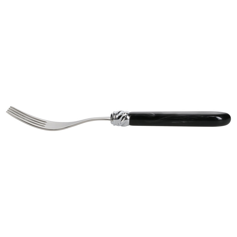 BIA Cordon Bleu Diana 5 Piece 18/10 Stainless Steel Flatware Set, Service for 1, Black
