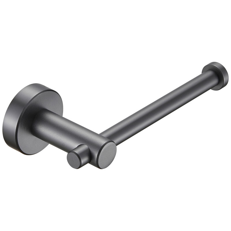 Toilet Paper Holder Gun Grey Thicken Space Aluminum Toilet Roll Holder For Bathroom, Kitchen, Washroom Wall Mount, Gun Gray