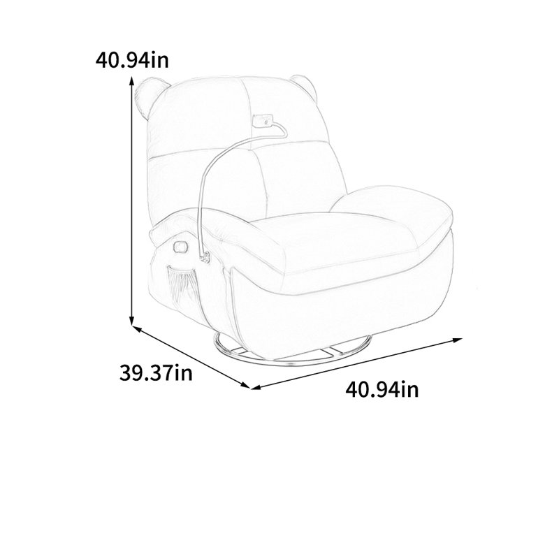Fauteuil inclinable ergonomique pour chat, Orange