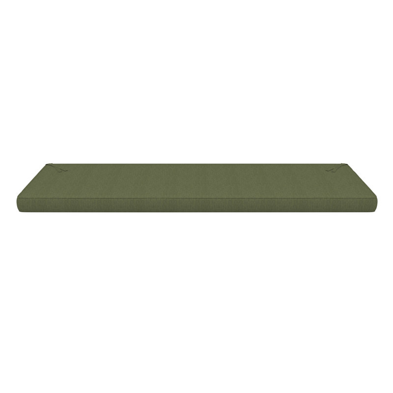 Sunbrella® Indoor/Outdoor Bench Seat Cushion, 3" Thick, 56" W x 19" D, Sunbrella® Canvas Fern