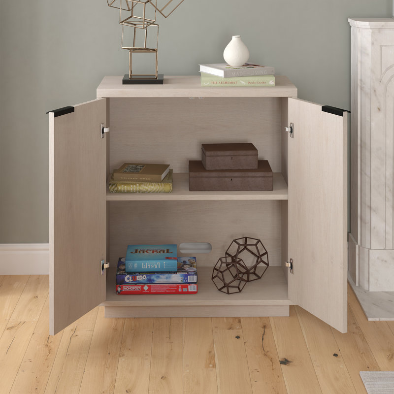 Alasha 28" Wide Rectangular Fluted Accent Cabinet, Ivory