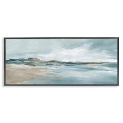 Scène de plage dégradée bleue, giclée, design par Carol Robinson