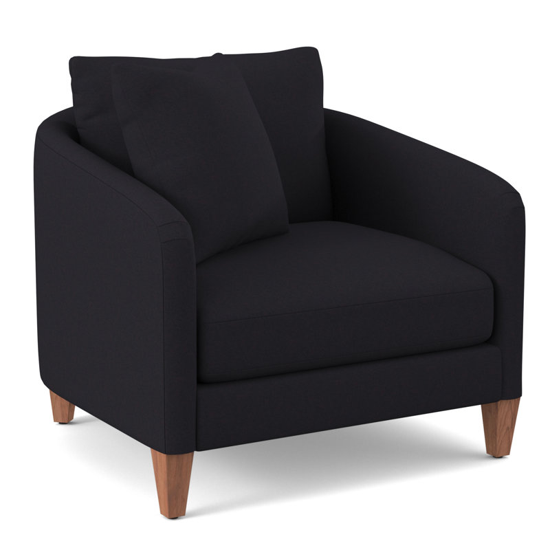 Fauteuil en polyester de 38 po de largeur, Velours performance Bella Ink