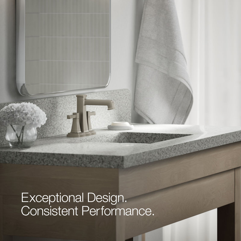 Riff Centerset Bathroom Sink Faucet, 1.2 GPM, Brushed Nickel