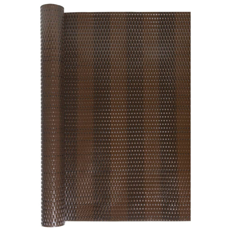 Catrenia Polyethylene Balcony Privacy Screen, 400cm W x 90cm D, Black / Brown