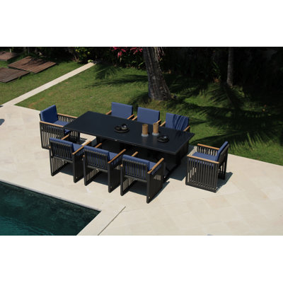 Horizon Outdoor 14 - Piece Dining Set with Cushions