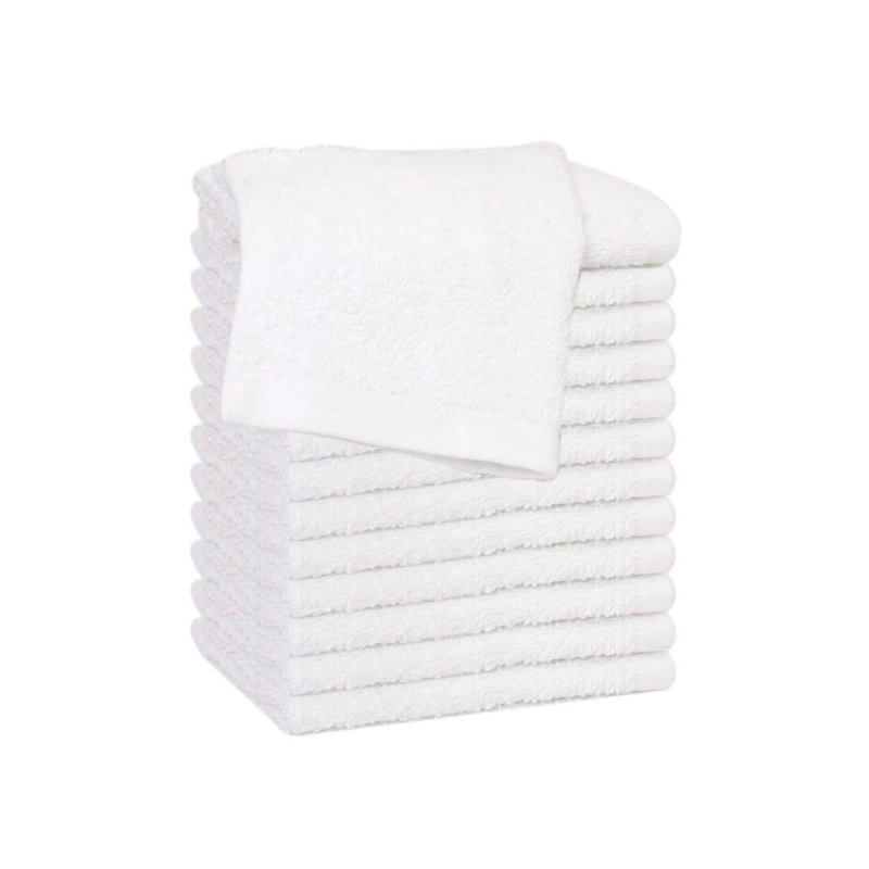 100% Cotton Fingertip Towel, White