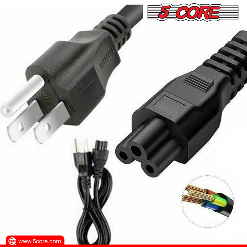 5 Core AC Power Cord 10 Ft 3 Prong Extension Adapter 16AWG/2C 125V 13A US Polarized Male- Female