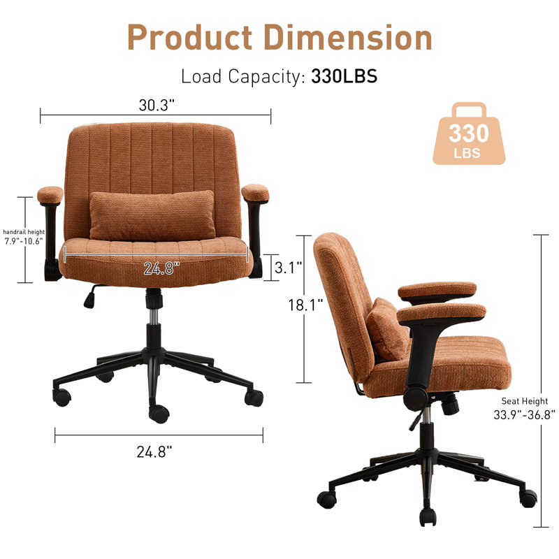 Inbox Zero Criss Cross Chair, Orange