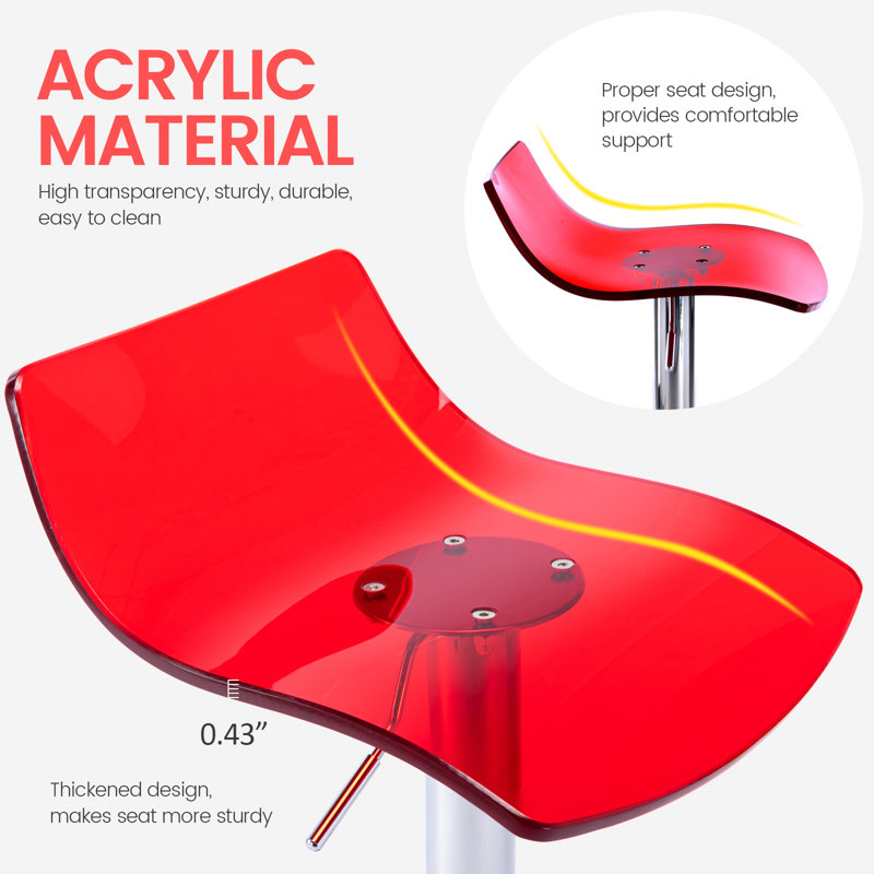 Tabouret de bar Mendushe, Rouge