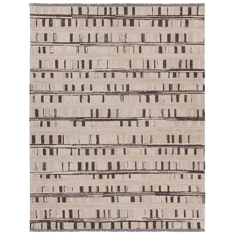 Lexxi Tufted Striped Area Rug, Rectangle 8' x 10', Brown/Tan