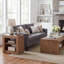Table de bout en bois massif de 24 po avec 2 tablettes ouvertes, table d'appoint / table de chevet Modern Farmhouse, table d'appoint rustique pour le salon et la chambre à coucher-416259371