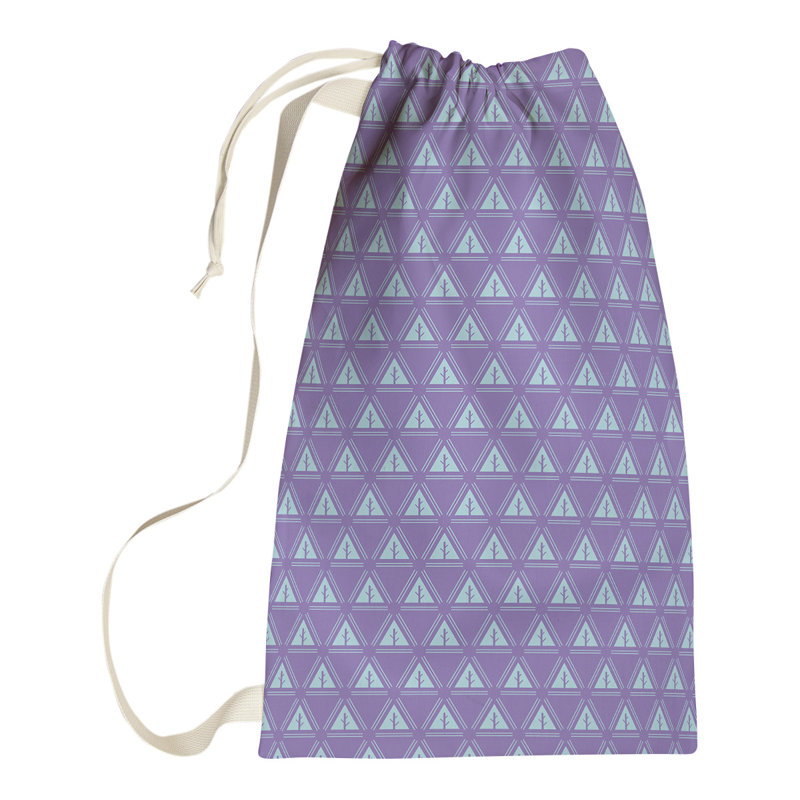 Barbra Laundry Hamper with Handles, 36" H x 28" W x 1.5" D, Purple/Teal