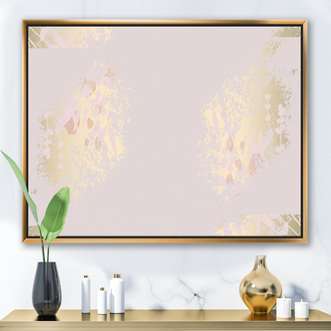 " Rustic FLorals On Violet Background " East Urban Home 