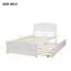 Lit plateforme simple avec lit gigogne - Bois de pin massif pour une chambre à coucher moderne et élégante-141320056