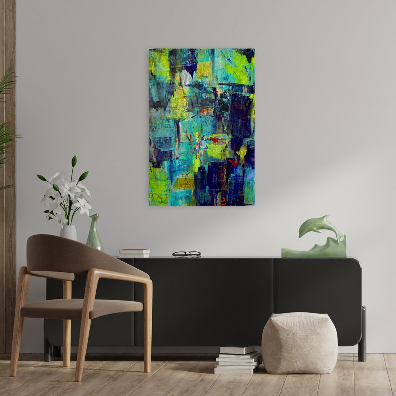 Art contemporain, art contemporain abstrait, H 36 po x l 24 po