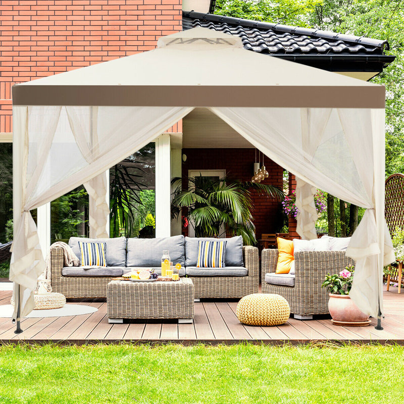 Extérieur 9,8 pi L 9,8 pi. D Pavillon de jardin en acier